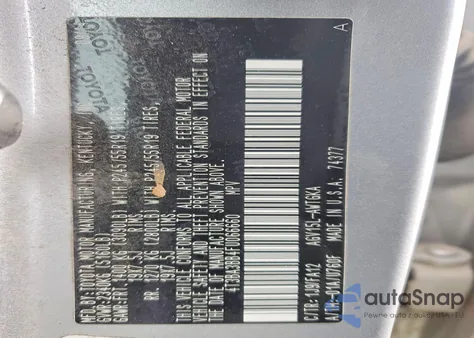 2015 Toyota Venza Le из США, поврежденный, VIN 4T3BA3BB4FU066660